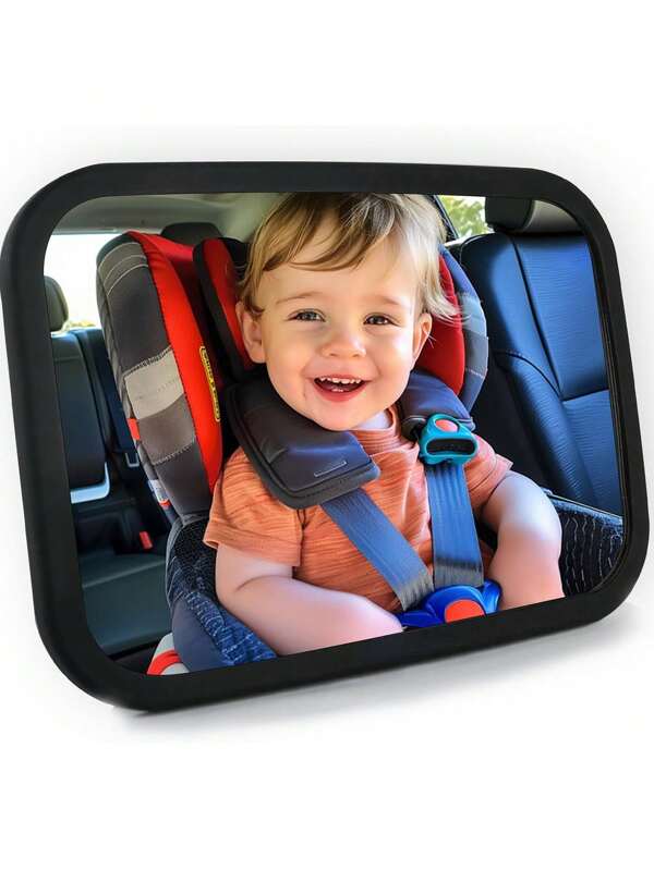 1 pièce Miroir de voiture bébé, miroir de sécurité pour siège auto bébé face à l'arrière, rotation à 360°, incassable, vision claire et large, miroir de voiture pour siège auto bébé face à l'arrière, cadeau de douche de bébé