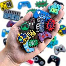 10/20/30/50 件游戏主题随机图案鞋饰套装，PVC 沙滩包鞋饰，鞋饰配件，生日圣诞节情人节万圣节派对礼物，可爱靴子配件新娘婚鞋高跟鞋 - 多色 - 查看 3