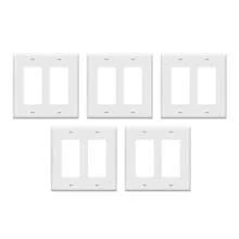 CILIA CILIA 1/5pcs Pure White/Black Wall Plate Outlet Switch Cover, Plug Covers For Electrical Outlets, Unbreakable Polycarbonate Thermoplastic, For Bedroom Accessories Home Decor