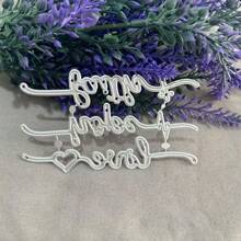 Faith,Hope,Love Metal Cutting Dies, DIY Scrapbooking Album And Embossing Stencil, Greeting Card Making Tool, Card Paper Cutting Crafts ,Gift Card Making Template Die Cuts