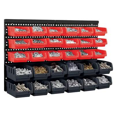 DIY Workshop Storage System – Modular Wall Rack With Stackable Bins For Garage, Tool Shed & Craft Room