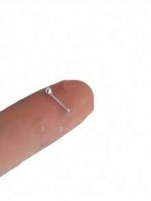 eTel LiKe 4/8/12件套耳钉棒防堵耳棒耳棒简约款迷你耳针防过敏耳钉 - 復古銀色 - 查看 6