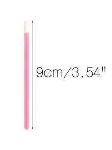 50/100/500 件一次性唇刷黑色微型唇刷睫毛清洁棉签迷你化妆工具 - 黑色 - 查看 3