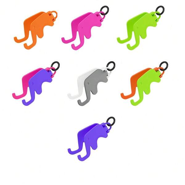 Desktop creativo supporto pieghevole per telefono, adatto per scrivanie in ufficio, casa office, accessori da scrivania carini, essenziale portatile per lavoro, famiglia e viaggi, compatibile con e Android (2 pezzi in verde e arancione scelti casualmente), regalo per compleanni, famiglia e amici