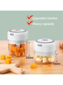 1 Pcs Electric Garlic Chopper, Electric Mini Garlic Chopper250ml Vegetable Chopper, Food Chopper, USB Cord Garlic Chopper, Onion Chopper, Portable Small Food Processor For Garlic, Ginger, Chili, Vegetables, Garlic Chopper, Mini Portable Veggie Chopper, Garlic Grinder Masher Onion Chopper, Blender To Vegetable, Wireless Food Processor For Ginger