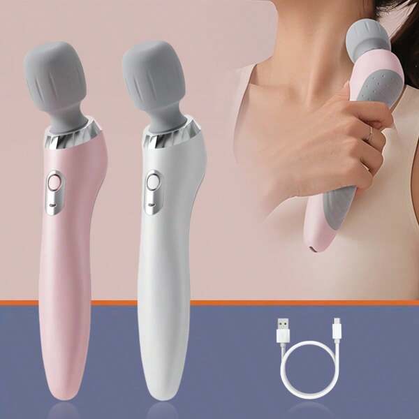 1PC Portable Massage Stick, Handheld Electric Massager, USB Rechargeable, High-Speed Motor With High-Frequency Vibration, Ideal Choice For Full Body Relaxation - Suitable For Neck, Back, Legs, And Waist Massage - The Best Gift For Your Love