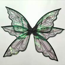 Alas de mariposa metálicas doradas de hada ángel para adultos, sesión de fotos, juegos al aire libre, decoración de fiestas de disfraces, adecuadas para mascaradas, cumpleaños, fiestas de celebración y Halloween