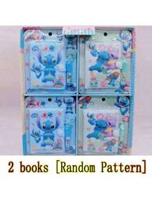Disney 4-Piece Set, Disney Stitch Soft Leather Notebook Set - Pocket Book, Notebook, Notepad, Forget It, Memo Book, Cute Cartoon Design, High Aesthetic Value, Perfect Choice For Students And Anime Fans,