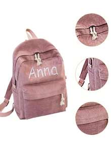 1 pieza Mochila infantil personalizada con bordado de nombre, regalo lindo para bebés para el Día del Niño - Multicolor - Ver 3