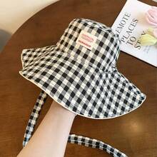 速干可折叠渔夫帽，宽边透气遮阳帽，经典色渔夫帽，男女户外帽 - 雙面格漁夫帽 - 查看 16