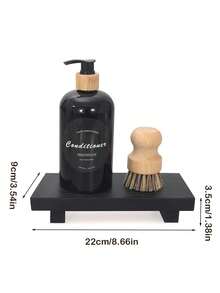 Bathroom Rustic Style Wood Base Tray Kitchen Counter Decor Bathroom Soap Dish Holder For Bathroom, Dressing Table, Candle Display - Multicolor - View 6