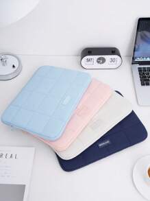 Cute Quilted Tablet Bag Laptop Bag, Soft Padded Laptop Protective Case With Grid Stitching, Anti-Fall And Shock-Absorbing, Suitable For School, Office, And Commuting Back To School Stuff Bag For School Work Laptop Bag For Women Mac Book Casemacbook Case College Essentials Laptop Sleeve