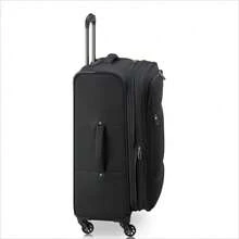 24 - Inch Checked Softside Spinner Luggage, Black, Suitable For Travel