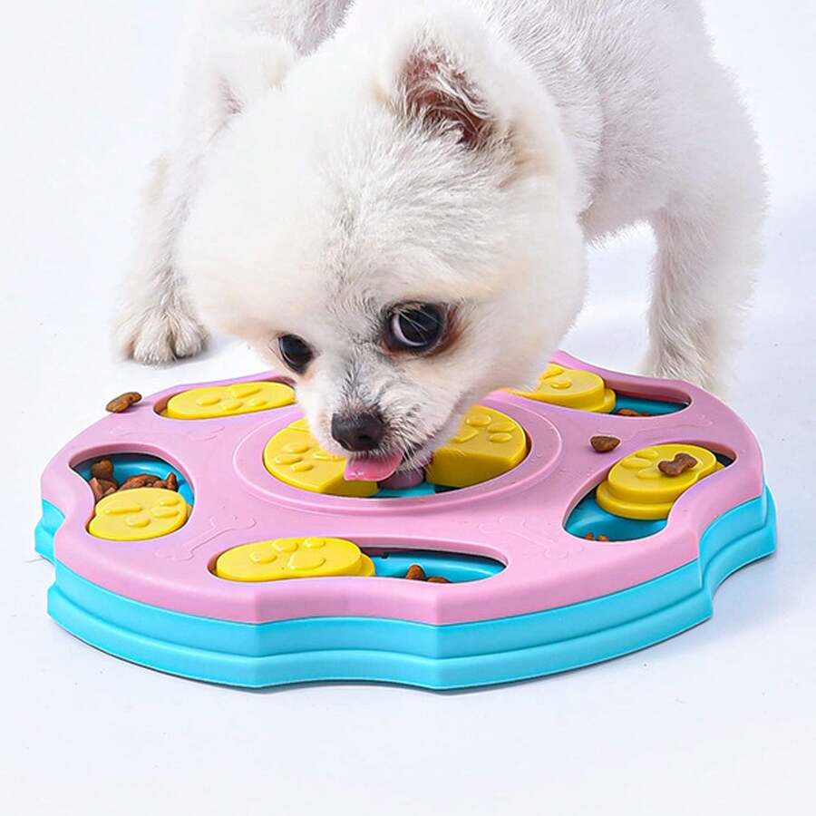 Interactive Puzzle Toy For Large, Medium, Small Smart Dogs - Enrichment And Mental Stimulation For Training - Treat Chew Gifts For Puppies & Cats - 粉色 - 查看 1
