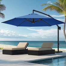 Polyester Replacement Canopy For Patio Umbrella - UV Resistant Sun Shade Cover, Easy Install & Universal Fit - Royal Blue - View 11