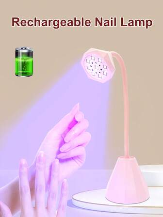 Lampe à ongles UV LED avec capteur intelligent, mini lampe rechargeable portable sans fil à col de cygne pour les mains, sèche-ongles à séchage rapide, lampe de durcissement de vernis à ongles, lumière de flash de curabilité pour la maison et le salon