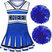 Cheerleader Costume For Girls Cheerleading Outfit For Halloween Cheerleader Gifts 3-10 Years