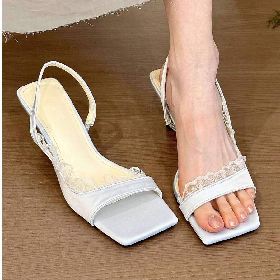 sandali con tacco alto, sandali da donna con tacco alto, sandali con tacco quadrato in raso, sandali con tacco alto ...