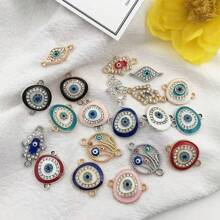 10pcs Alloy Charm Evil Eye Diy Pendant Jewelry Accessories Multi Colors Evil Eye Necklace Pendant