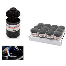 1件 車載帶燈煙灰缸 車載煙灰缸 汽車車用防火多功能煙灰缸 黑色 車載煙灰缸阻燃車內通用