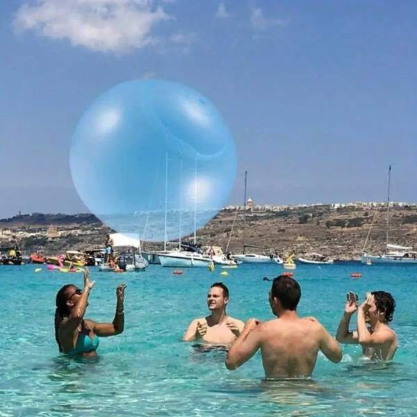 1pc Giant Round Inflatable Water Balloon, Stress Relief & Interactive Pool Toy, Multiple Sizes Available