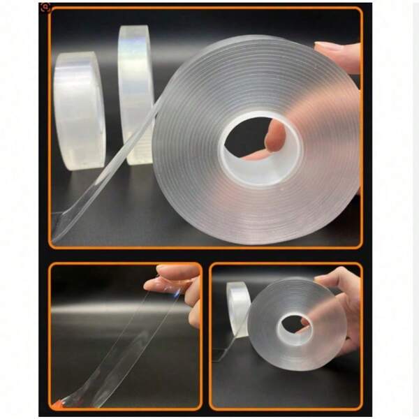 New And Practical 1 Roll,  Double Nano Tape Tracsless Double Sided Tape Transparent , Removable And Reusable, Universal Sticker For Home And Office