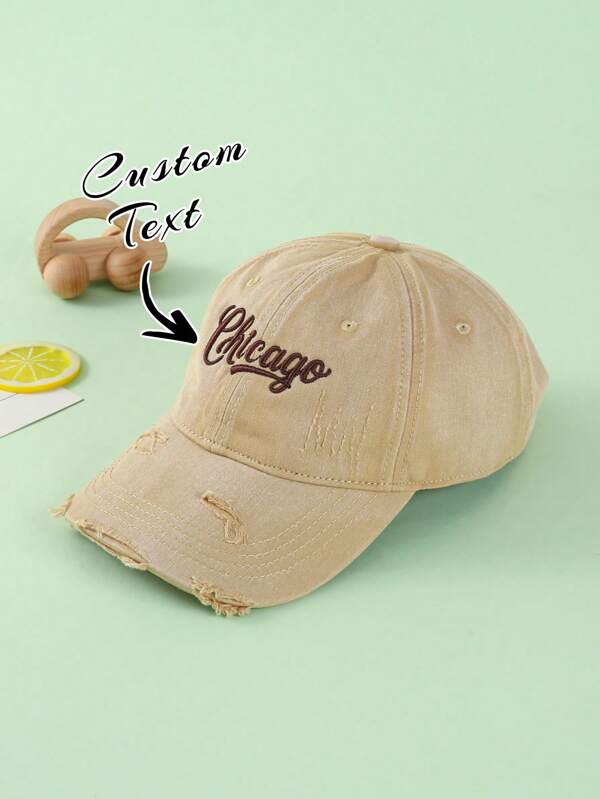 1pc Vintage Distressed Unisex Baseball Cap, Custom Gift