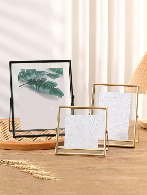 1pc Metal Frame Photo Display Stand For Pictures, Calligraphy Art Decor