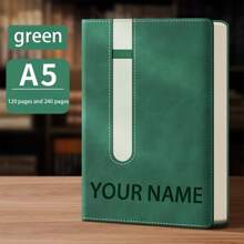 Personalized A5 Notebook With Elastic Pen Holder - Custom Name & Phone Number, Soft PU Leather Journal - Perfect For Meeting Notes & Journals, Ideal Gift For Birthdays, Christmas, Valentine's Day, Journaling | Stylish Elastic Closure | Durable Journal, Notebooks And Journals,For School Supplies,Back To School
