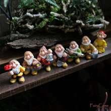 Set Of 7pcs Miniature Fairy Garden Gnomes Dwarf Figurines Mini Resin Garden Gnomes Figures Funny Bonsai Micro Statue Decoration