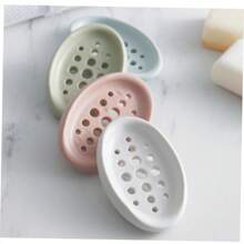 1pc Silicone Soap Dish - Stylish Oval Self-Draining Soap Holder With Multifunctional Storage Rack - Perfect For Bathroom Countertops, Sinks, And Countertops, Ideal For Keeping Soap Bars Within Reach, Space-Saving Bathroom Accessories