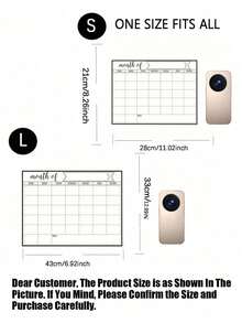 Magnetic Dry Erase Refrigerator Calendar, Magnetic Whiteboard Calendar, Monthly Family Planner Memo Menu Magnetic Calendar, Refrigerator Calendar, Magnetic Erasable Calendar, Kitchen Decor, Refrigerator Monthly Planner, Refrigerator Accessories, For Household Chores List And Menu Planning (Multiple Sizes) - Multicolor - View 7