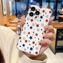 Independence Day Pentagram Transparent Anti-Drop For Apple  16 15 14 13 12 Pro Max 16 15 14Plus 11 X/Xsmax Phone Case Tpu Soft For  S21 S22 S23 S24 S25 Ultra/Edge/Plus/+ A13 A14 A15 A23 A25 A35 A53 A54 A55 A73 NOTE 10/20 - 透明的 - 查看 6