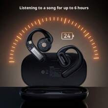 Lenovo Bluetooth-Headset TC3402 offener Ohrbügel-Stil nicht im Ohr Knochenleitungskonzept gerichtete Schallübertragung ENC-Rauschunterdrückung + 40 Stunden Akkulaufzeit Sport Laufen/Pendeln Spiel universell schwarz