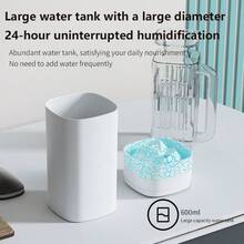 600mL Mini Air Humidifier Silent 7 Color Luminous Bonfire USB Dual Jet Essential Oil Aromatherapy Spray Purify Office Home Bedroom