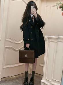 Japanese JK Uniform Bag, 2025 New, College Style, School Supplies Large Capacity, Teenage Girls Shoulder Soft Sister Handheld Pain Bag.