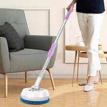 Rechargeable 360° Rotating Electric Floor Cleaner - With LED Light, 90 Minute Battery Life (USB Port/Hard Floor)