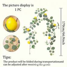 زينة الليمون والشقائق والكافور، مناسبة لديكور الربيع والصيف، عيد الحب، عيد الأم، ديكور الغرفة، مكتب، غرفة النوم، حفلات الزفاف، ديكور المنضدة، الأثاث، درج السلم، ديكور الخريف - متعدد الألوان - مشاهدة 10