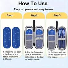 Insulated Portable Insulin Cooler Bag -Friendly Cold Ice Pack Physical Cooler Box Lightweight Simple Zipper Carry Bag Diabetes Travel Case, Portable Medication Cooler Bag For Insulin Pens And Blood Glucose Monitor Supplies,Back To School Supplies, Travel Essentials, Holiday Essentials