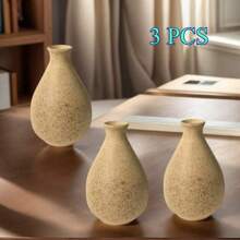 3pcs/Set Mosaic Wood Mini Vase, DIY Wood Vase Crafts, Blank Small Vase For Handmade, Vase Bottom Material