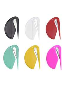 1pc/5pcs Utility Knives, X-Acto Knives, Small Courier Knives, Mini Unboxing Knives, Student Paper Cutting Knives, Letter Opener Knives, Portable Pocket Knives, Rubber Band Remover Hooks. Back To School Stationery Knives.