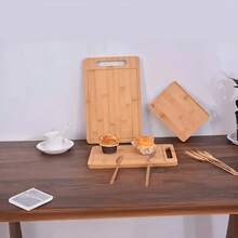 In Stock Fast Delivery Multifunctional Bamboo Cutting Board With Sink Handle, Fruit Chopping Block, Double-Sided Solid Wood Bread Board - Multicolor - View 5