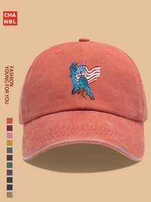 1 pieza Gorra de béisbol con estampado de moda, con diseño gráfico de la Estatua de la Libertad y la bandera de EE. UU., gorra de camionero negra transpirable y cómoda, sencilla corona suave de unicolor y visera curva, talla ajustable unisex para jóvenes y parejas, accesorio patriótico, estilo versátil para deportes al aire libre, escalada, pesca, cumpleaños, familia, Día de la Independencia, padres, artículo de estilo ideal