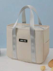 1pc Insulated Bento Bag, Lunch Box Bag, Large-Capacity Insulated Bento Bag, Student Meal Bag, Waterproof And Oil-Proof, Office Worker Meal Bag, Thickened Aluminum Foil Bag, Waterproof Meal Bag, Meal Bag, Bento Bag, Oxford Cloth Insulated Bag, Work Takeout Packing Bag, Lunch And Picnic Preservation Insulated Bag, Ice Bag
