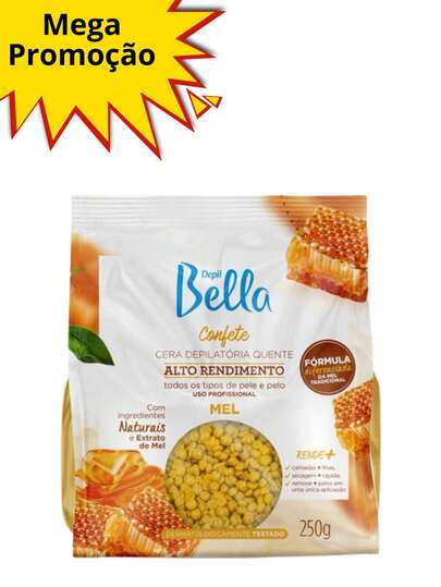 Cera Confete Mel Depil Bella 250g