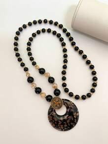 1 pezzo Collana boema alla moda in vetro e perline, realizzata a mano con variazioni di colore, adatta come regalo per le donne in occasione di vacanze