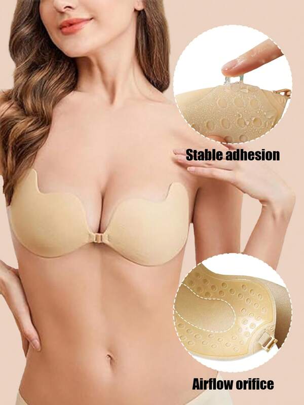 2pcs Women Multicolor Mango Shaped Silicone Bra Breast Lift Pads Breathable Invisible Seamless Nipple Covers For Daily Wear
