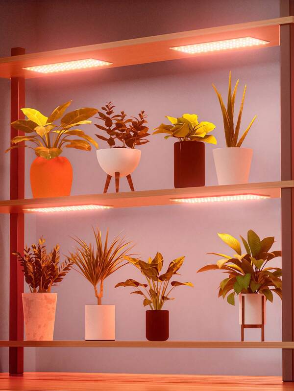 Luce LED verde per piante da interno con ciclo temporizzato accensione/spegnimento automatici, dimmerabile su 5 livelli, pannello quantistico nero, per bonsai, idroponica, serre, germogli, succulente, muschio, verdure, frutta, cactus, fiori, coltivazione professionale, 1-4 testine, 72/144/216/288 LED
