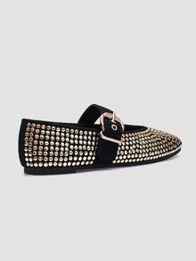 New Women High-End Fashion Comfortable Glitter Flats, Cute Suitable For Daily Wear, Holiday & Summer - Gold - View 6