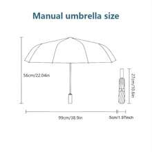 1pc New Cute Van Gogh Cat Folding Umbrella, Dual-Use Sunshade & Rainproof Umbrella, Automatic, UV Protection, Fashionable Black Cat Pattern, Thick Anti-UV Foldable Travel Umbrella For Men & Women, Students